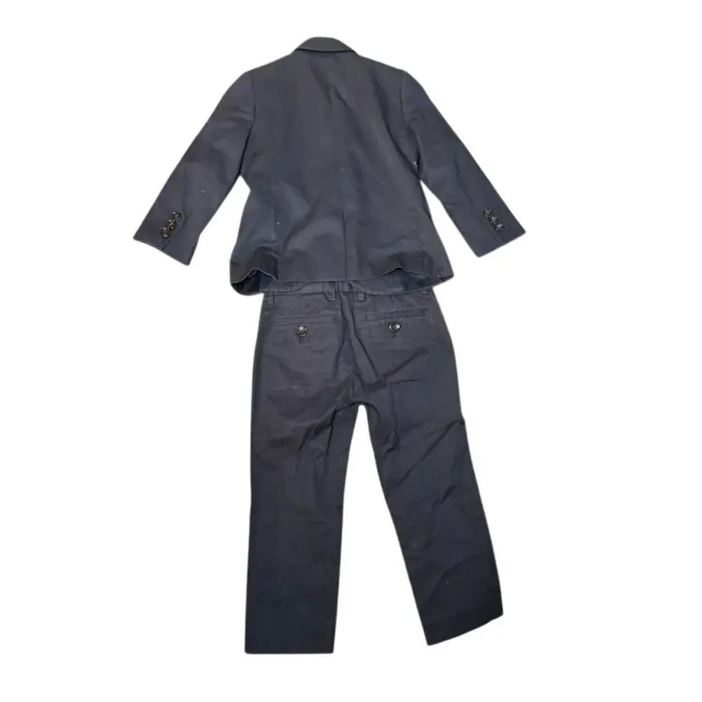Crewcuts J.Crew Boys Ludlow Blazer & Pants Suit Set Navy Blue Formal Size 3 - Picture 3 of 11